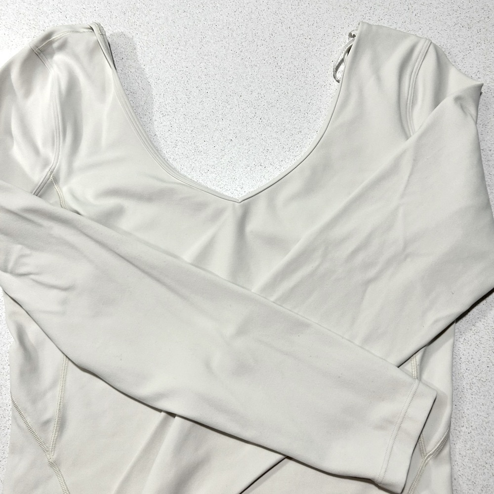 Lululemon Align Yoga Long Sleeve Top in Natural Ivory